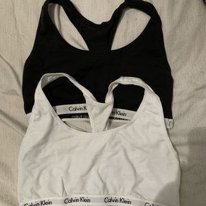 Calvin Klein racer back bralettes